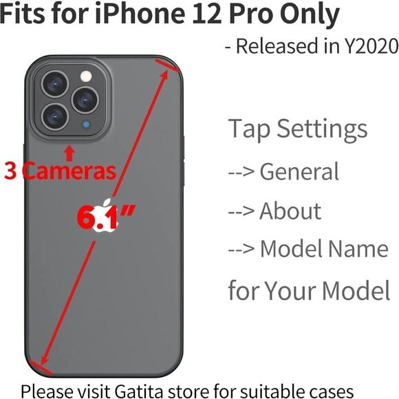 Black Rim Smoke Translucent Case iPhone 12/12 Pro Slim Shockproof Partial Matte - Picture 6 of 8